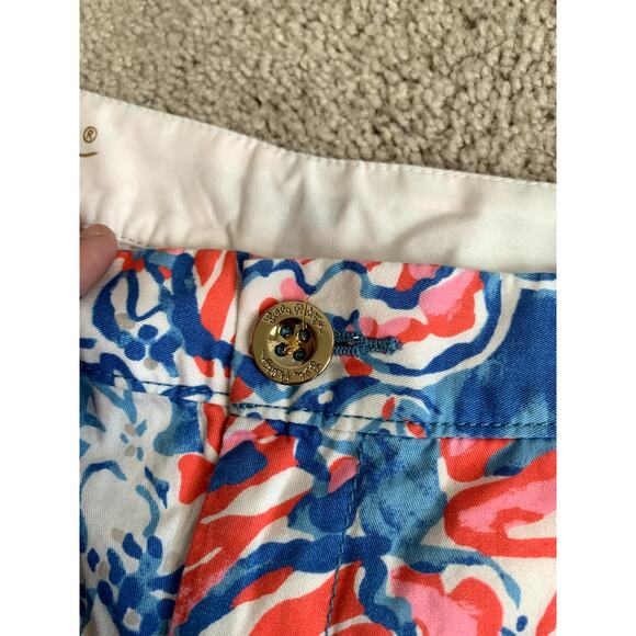 Lilly Pulitzer The ButterCup Shorts Bay Blue Pop Pop Glow Size 0 - Picture 5 of 6